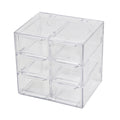 Transparent Jiugongge six-grid dustproof drawer storage box stationery jewelry 12-grid cosmetics Desktop Storage.              M.Esk
