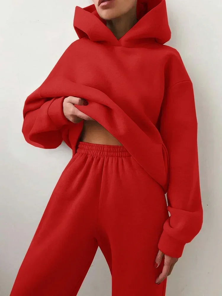 2026Hot Sales Womens Tracksuit Print Sports Hoodies for Women Suit Jogging Sweatshirts+Pants 2 Pcs Sets Casual Woman Pants Sets.                                                              M.Esk